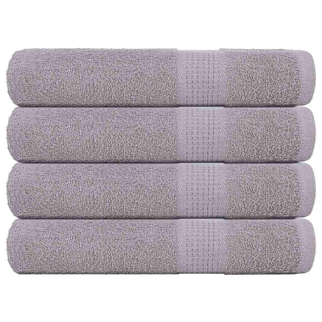 vidaXL Кърпи FROGN 4 бр. Сиви 100x200 см 360 г/м²