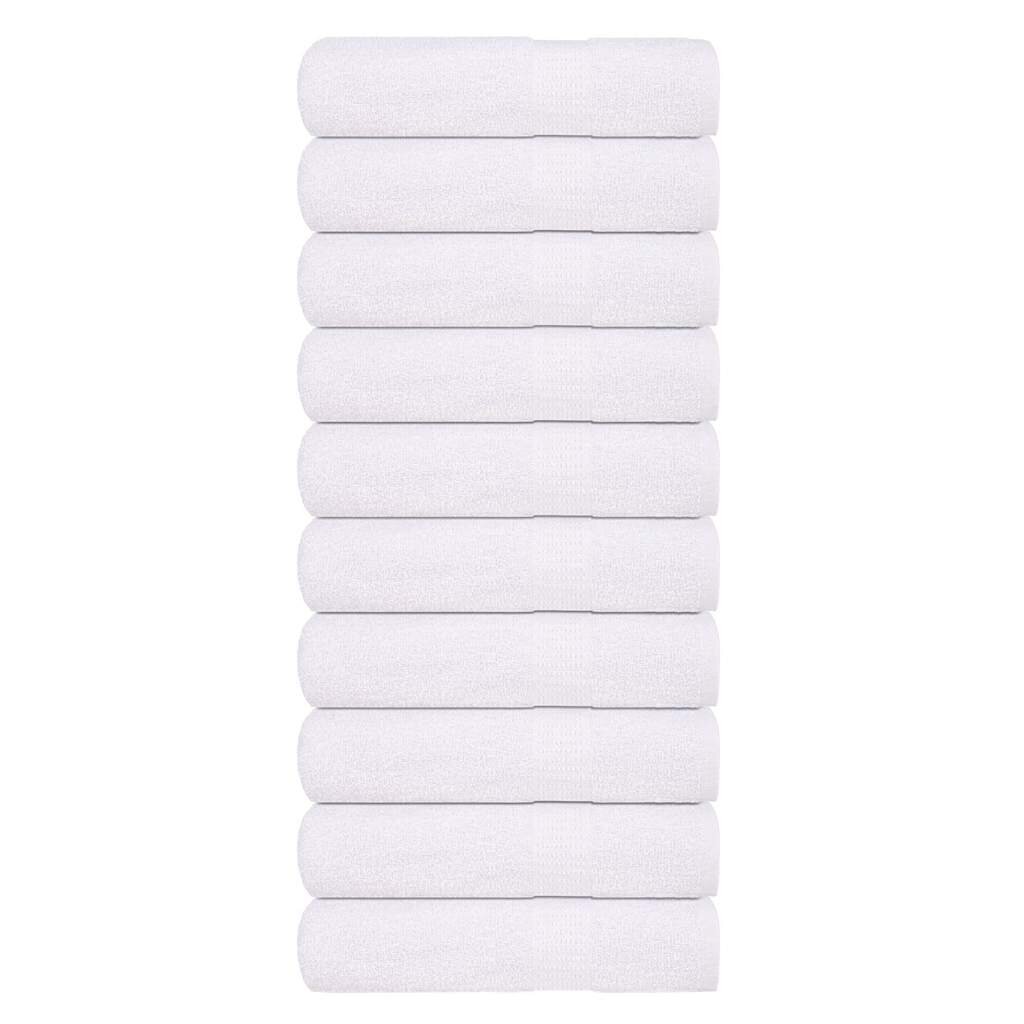 vidaXL Кърпи за баня FROGN 10 бр. Бели 100x150 см 360 г/м²