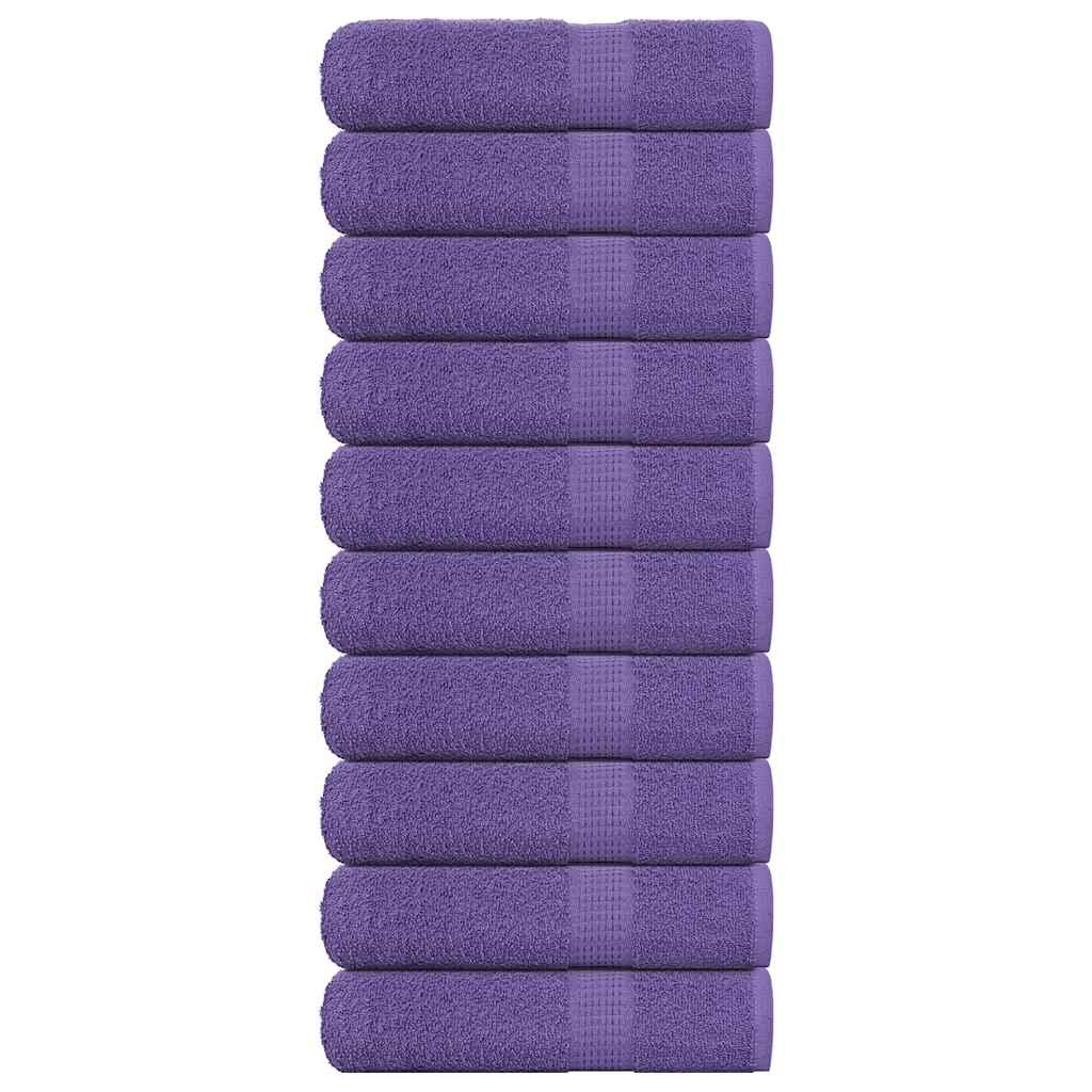 vidaXL Кърпи за баня FROGN 10 бр. Лилави 100x150 см 360 г/м²