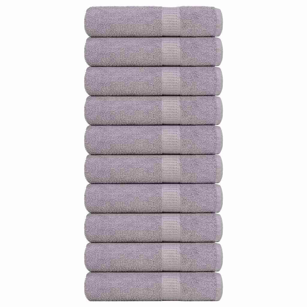 vidaXL Кърпи за баня FROGN 10 бр. Сиви 100x150 см 360 г/м²