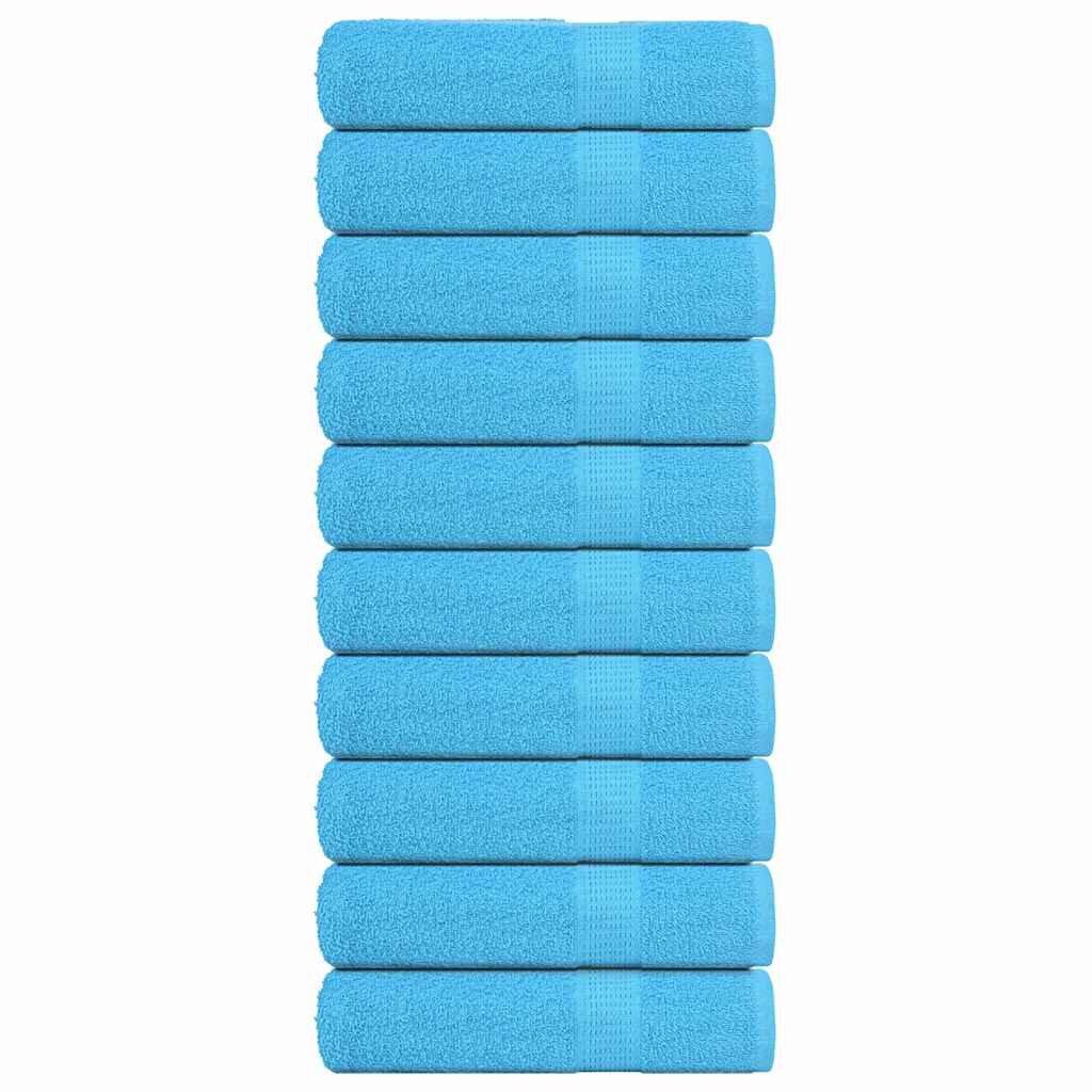 vidaXL Кърпи за баня FROGN 10 бр. Тюркоазени 100x150 см 360 г/м²