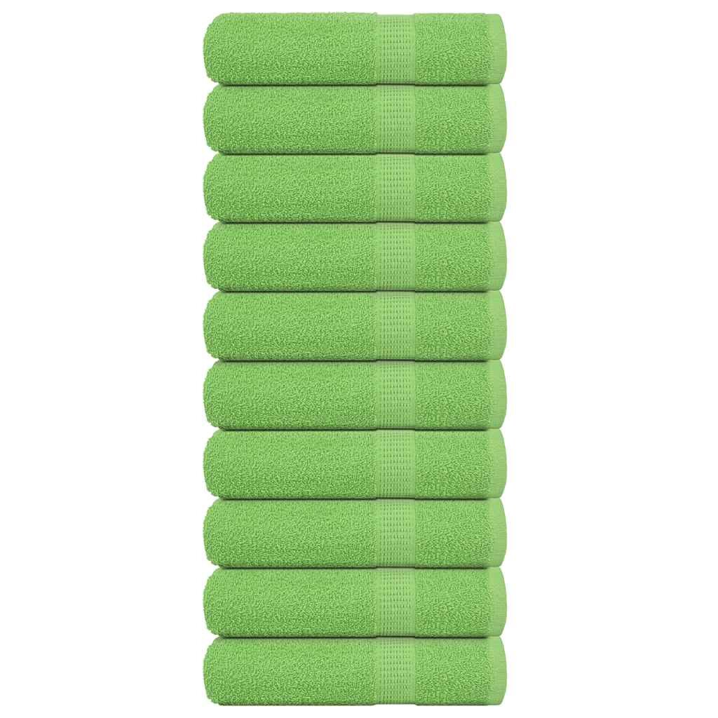 vidaXL Кърпи за баня FROGN 10 бр. Ябълково зелени 100x150 см 360 г/м²