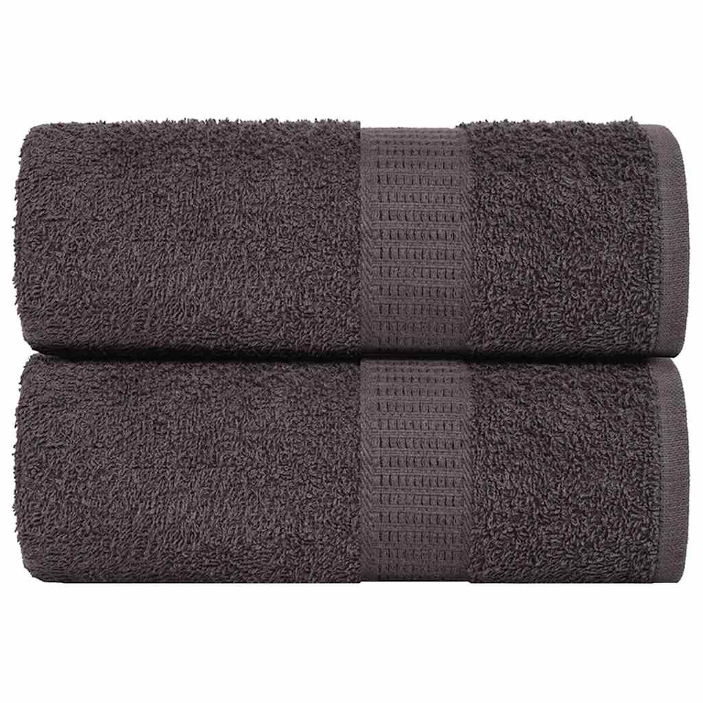 vidaXL Кърпи за баня FROGN 2 бр. Антрацит 15x21 см 360 г/м²