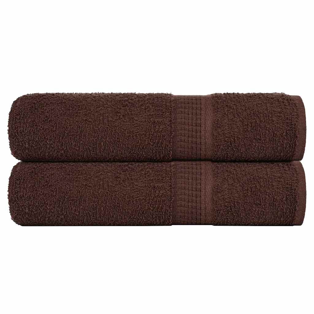 vidaXL Кърпи за баня FROGN 2 бр. Кафяви 100x150 см 360 г/м²