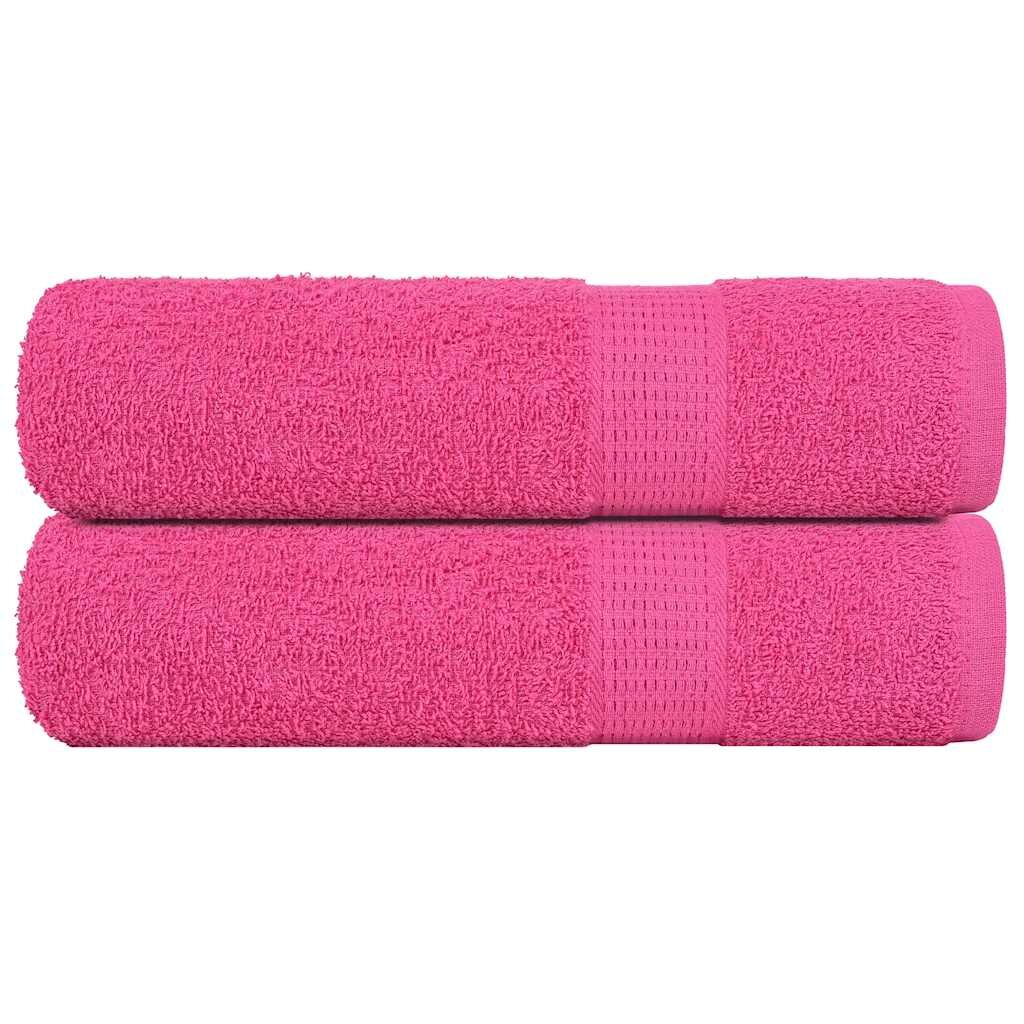 vidaXL Кърпи за баня FROGN 2 бр. Розови 100x150 см 360 г/м²