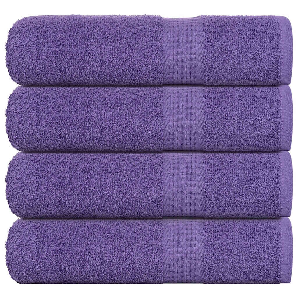 vidaXL Кърпи за баня FROGN 4 бр. Лилави 100x150 см 360 г/м²