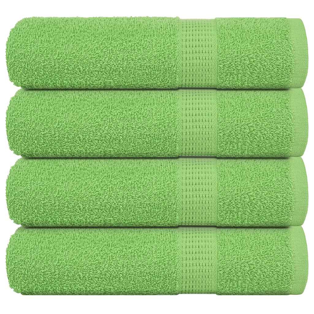vidaXL Кърпи за баня FROGN 4 бр. Ябълково зелени 100x150 см 360 г/м²