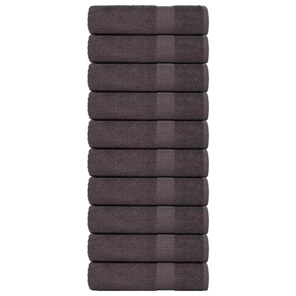 vidaXL Кърпи за душ FROGN 10 бр. Антрацит 70x140 см 360 г/м²
