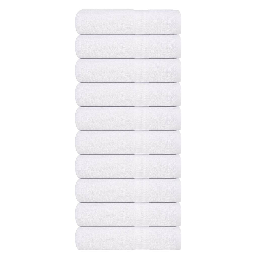 vidaXL Кърпи за душ FROGN 10 бр. Бели 70x140 см 360 г/м²