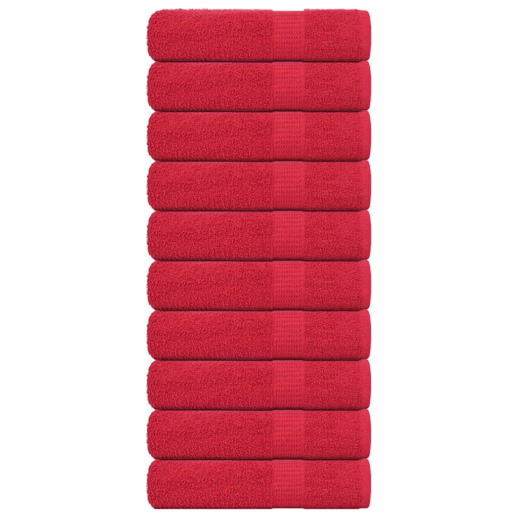 vidaXL Кърпи за душ FROGN 10 бр. Червени 70x140 см 360 г/м²