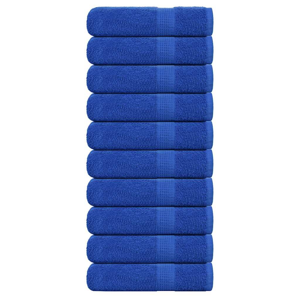 vidaXL Кърпи за душ FROGN 10 бр. сини 70x140 см 360 г/м²
