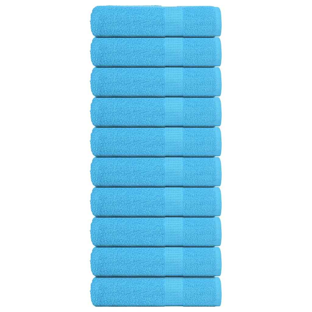 vidaXL Кърпи за душ FROGN 10 бр. Тюркоазени 70x140 см 360 г/м²