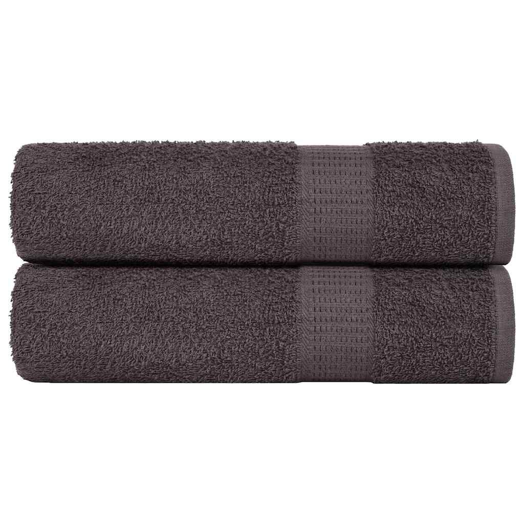 vidaXL Кърпи за душ FROGN 2 бр. Антрацит 70x140 см 360 г/м²