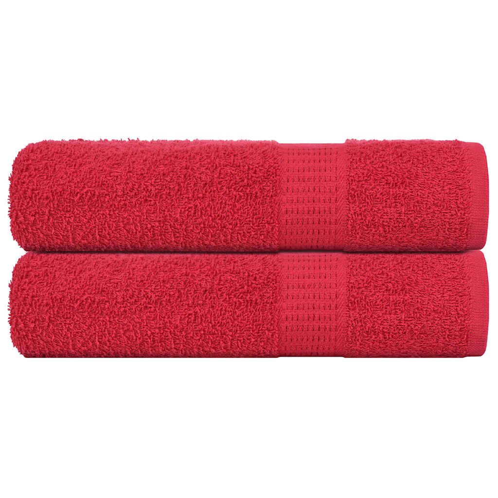 vidaXL Кърпи за душ FROGN 2 бр. червени 70x140 см 360 г/м²