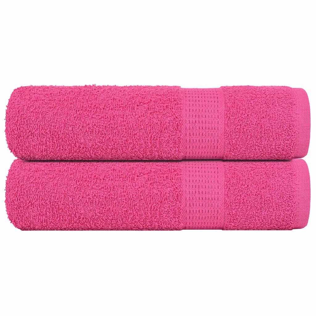 vidaXL Кърпи за душ FROGN 2 бр Розови 70x140 см 360 gsm