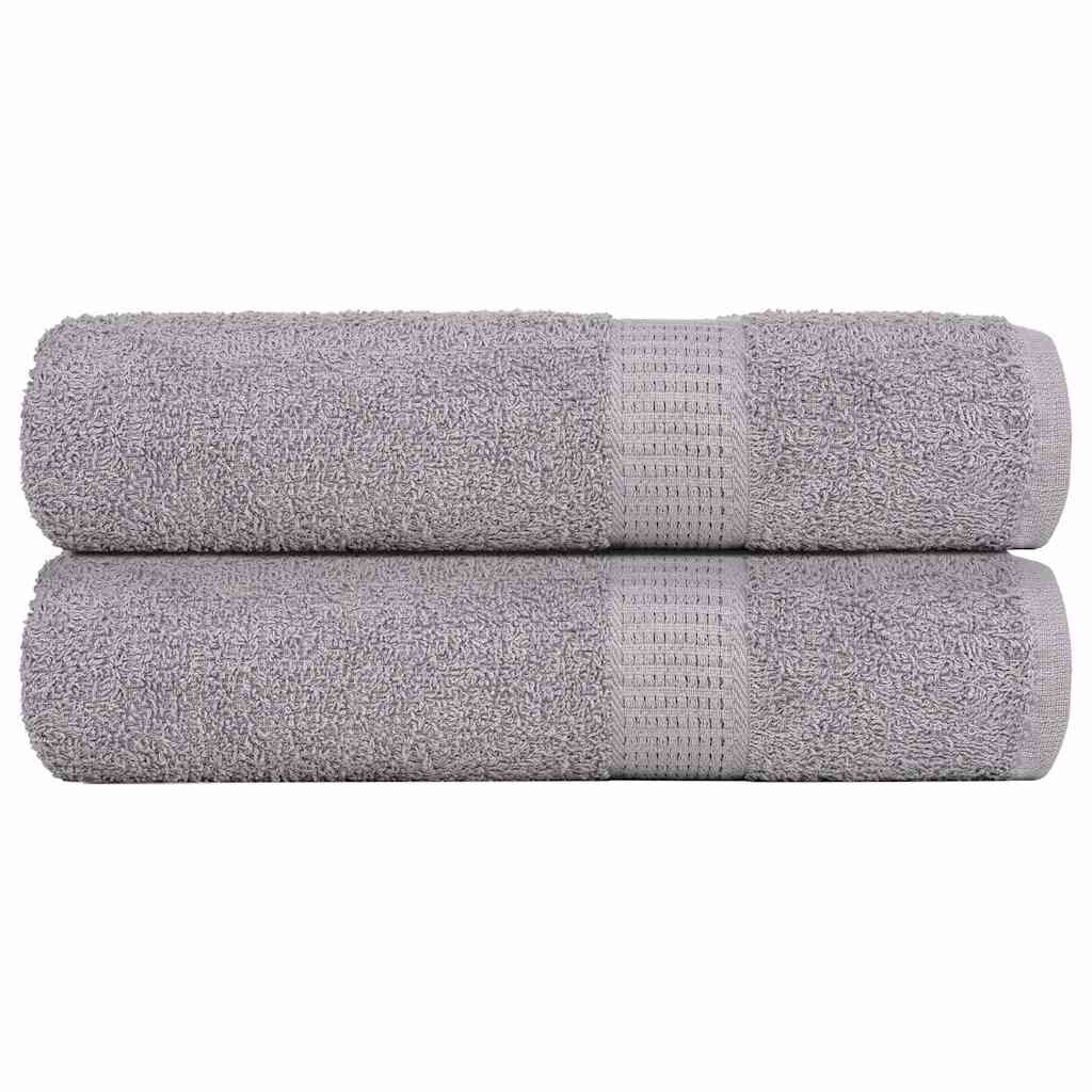 vidaXL Кърпи за душ FROGN 2 бр. сиви 70x140 см 360 г/м²