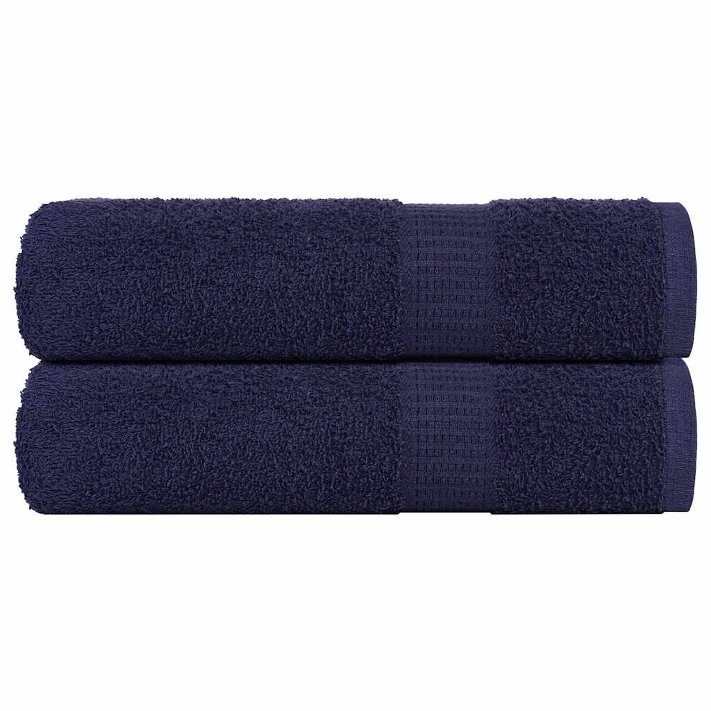 vidaXL Кърпи за душ FROGN 2 бр. тъмносини 70x140 см 360 г/м²
