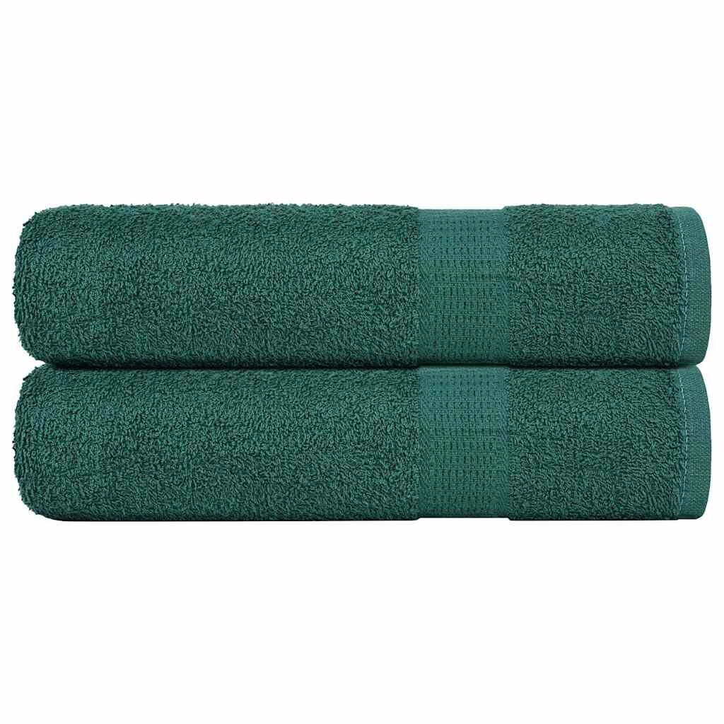 vidaXL Кърпи за душ FROGN 2 бр. Зелени 70x140 см 360 г/м²