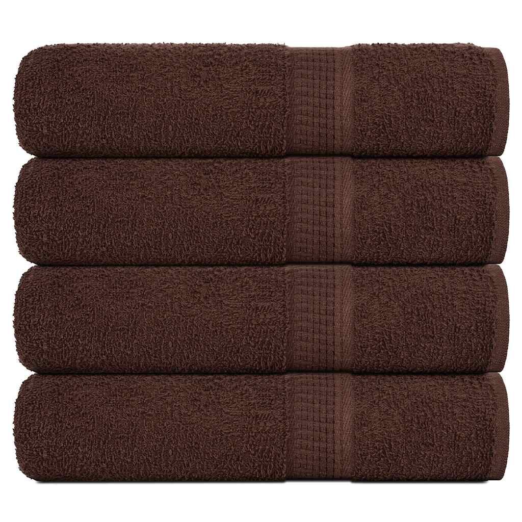 vidaXL Кърпи за душ FROGN 4 бр. Кафяви 70x140 см 360 г/м²