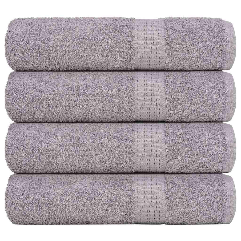 vidaXL Кърпи за душ FROGN 4 бр. сиви 70x140 см 360 г/м²
