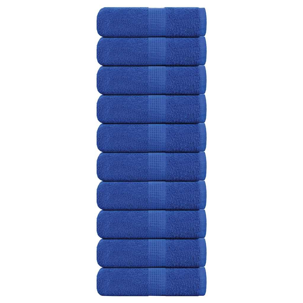 vidaXL Кърпи за гости FROGN 10 бр. сини 30x50 см 360 г/м²