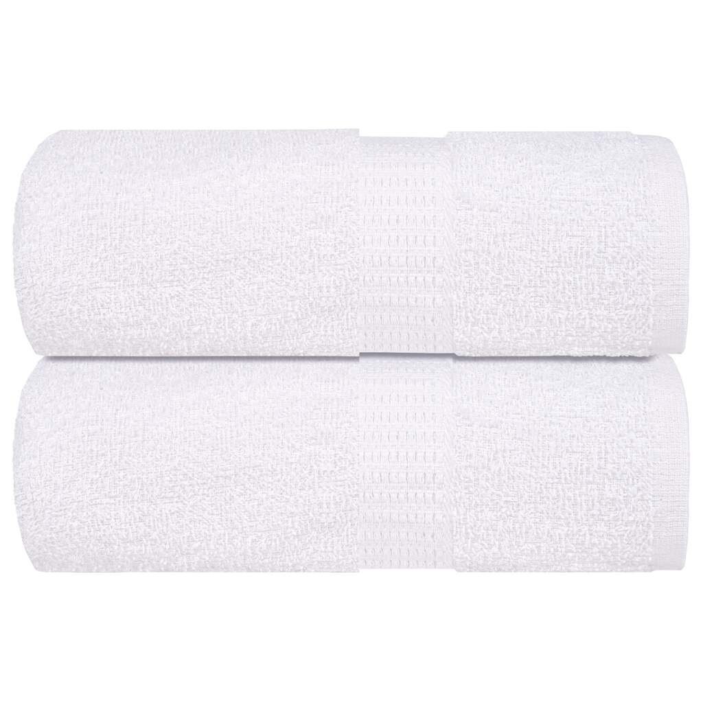 vidaXL Кърпи за гости FROGN 2 бр. Бели 30x50 см 360 г/м²