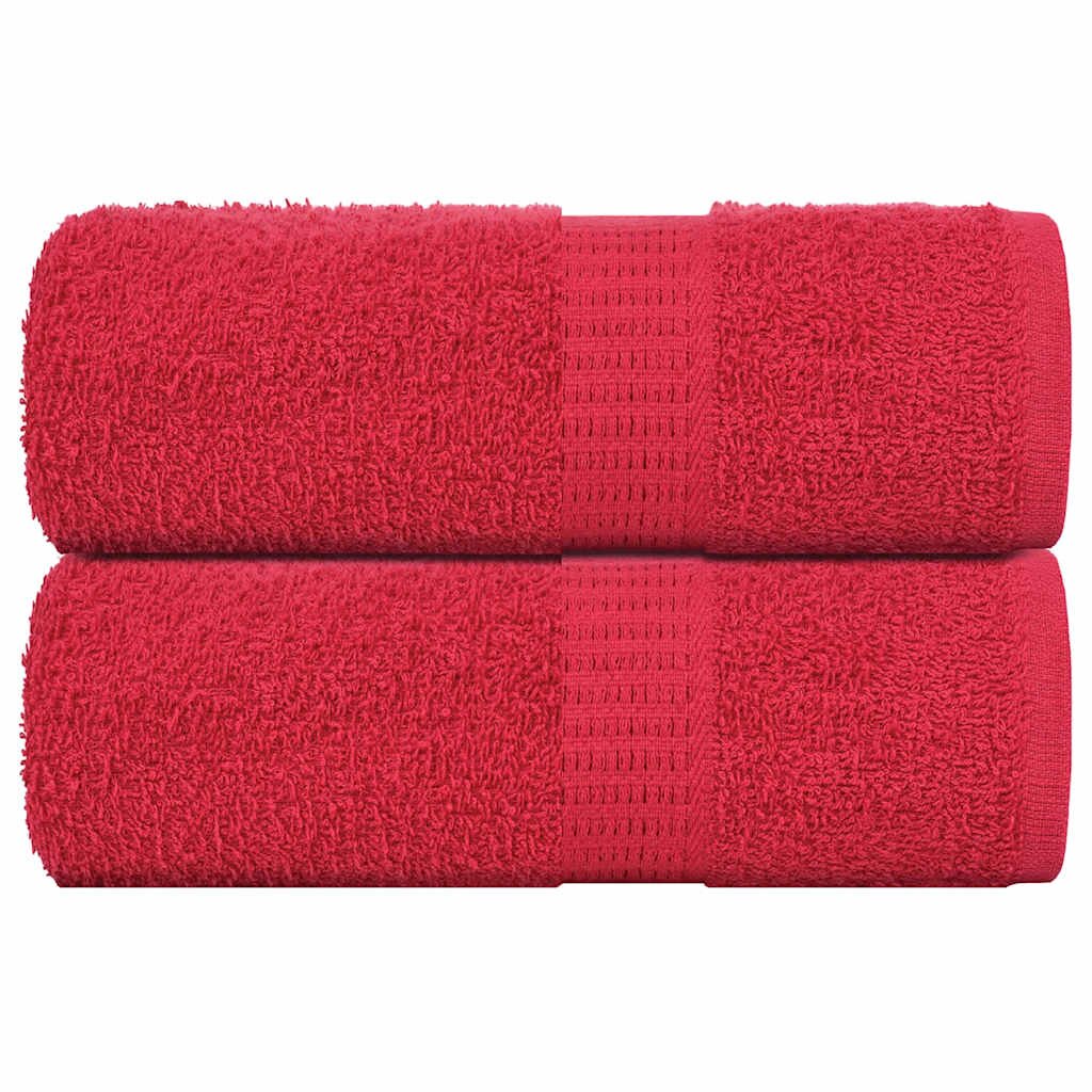 vidaXL Кърпи за гости FROGN 2 бр. червени 30x50 см 360 г/м²