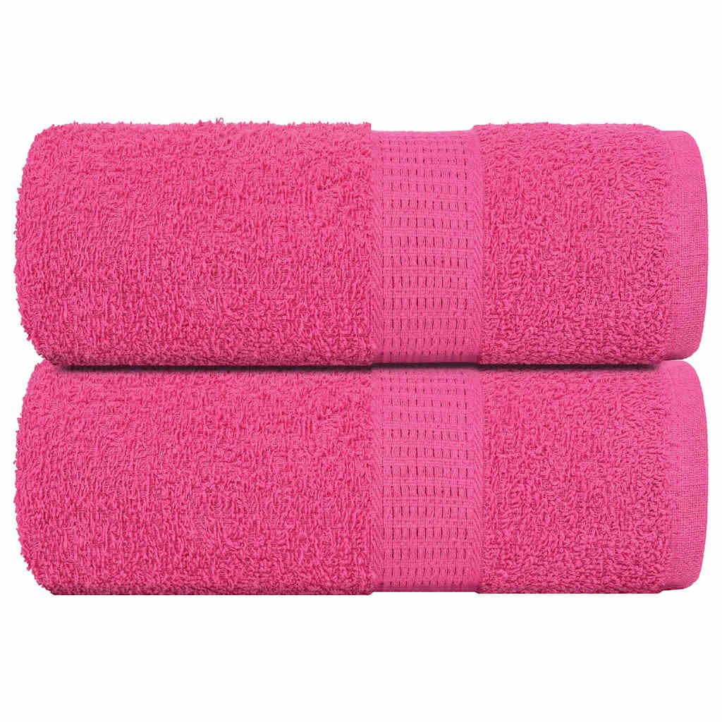 vidaXL Кърпи за гости FROGN 2 бр. Розови 30x50 см 360 г/м²
