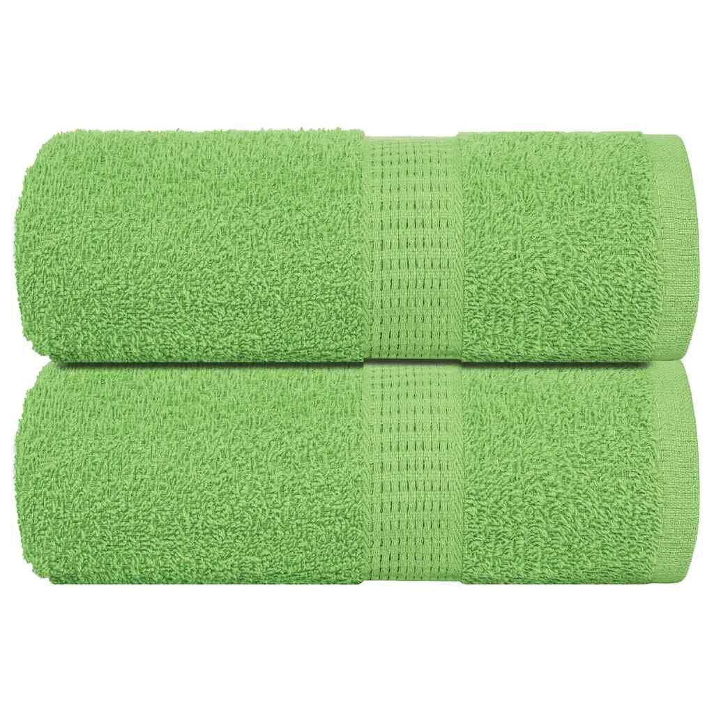 vidaXL Кърпи за гости FROGN 2 бр. ябълковозелени 30x50 см 360 г/м²