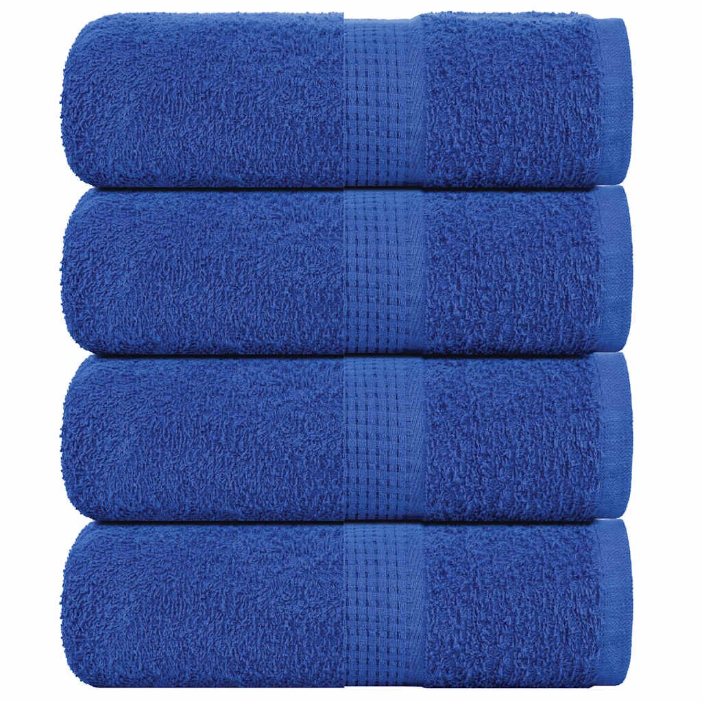 vidaXL Кърпи за гости FROGN 4 бр. сини 30x50 см 360 г/м²