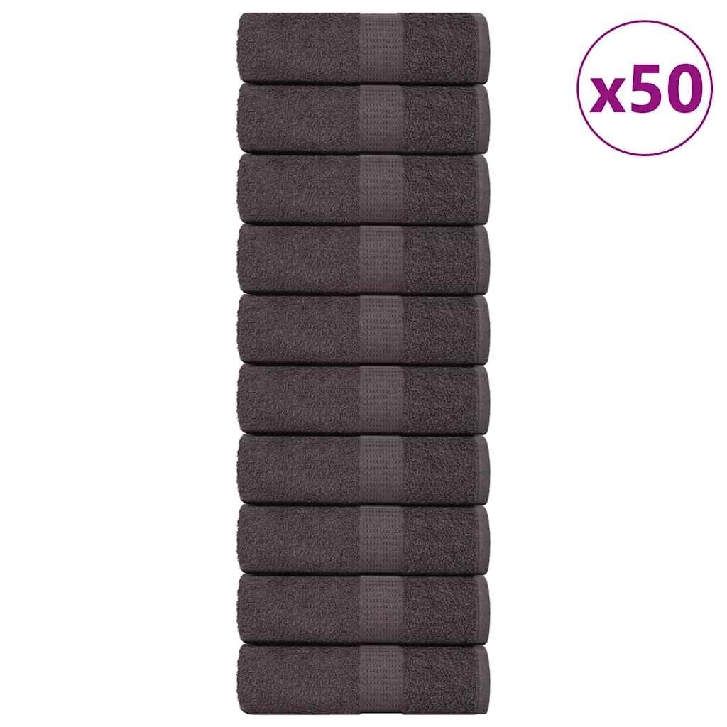 vidaXL Кърпи за гости FROGN 50 бр. Антрацит 30x50 см 360 г/м²