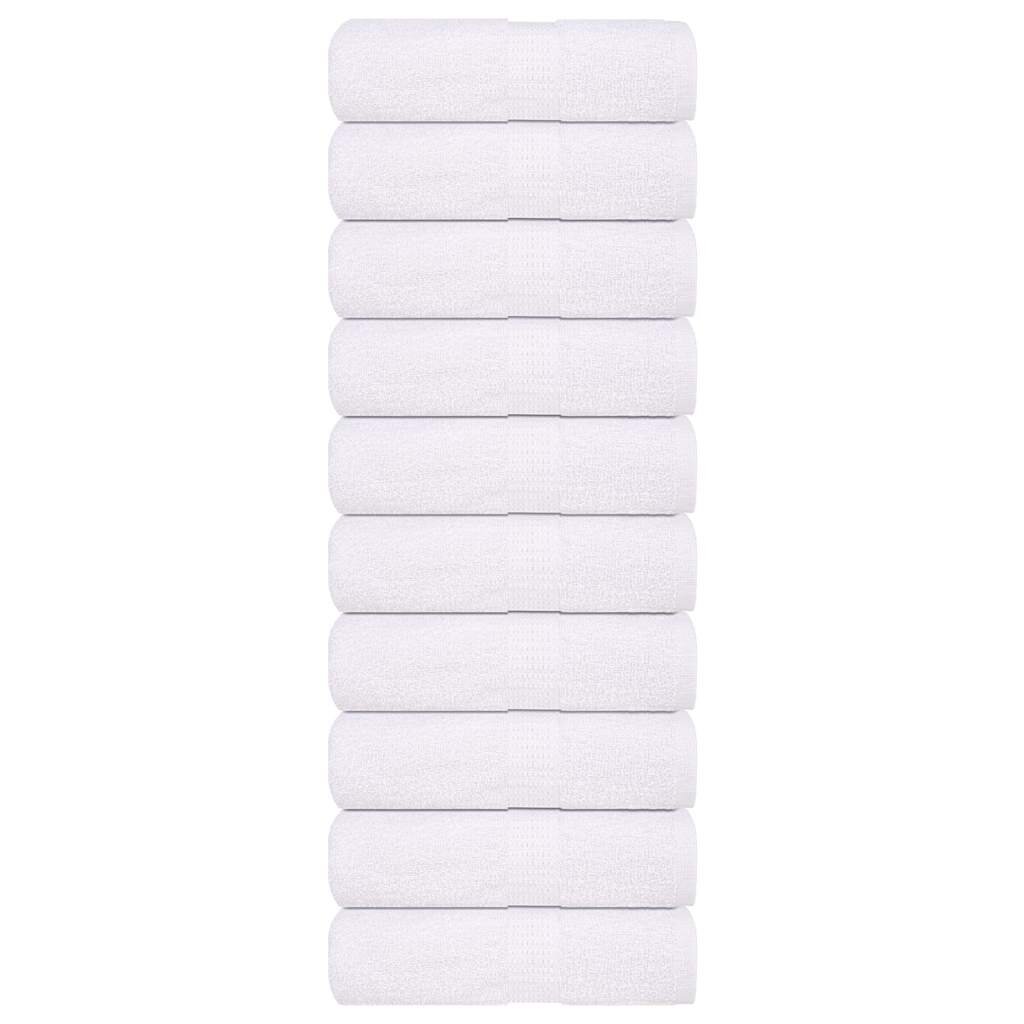 vidaXL Кърпи за пране FROGN 10 бр. Бели 30x30 см 360 г/м²