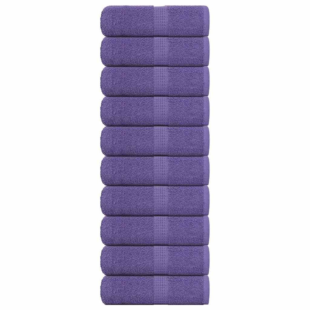 vidaXL Кърпи за пране FROGN 10 бр. лилави 30x30 см 360 г/м²
