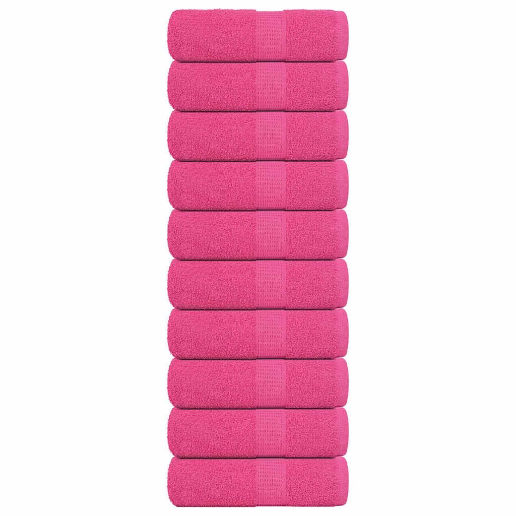 vidaXL Кърпи за пране FROGN 10 бр. Розови 30x30 см 360 г/м²
