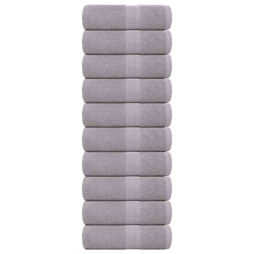 vidaXL Кърпи за пране FROGN 10 бр. сиви 30x30 см 360 г/м²