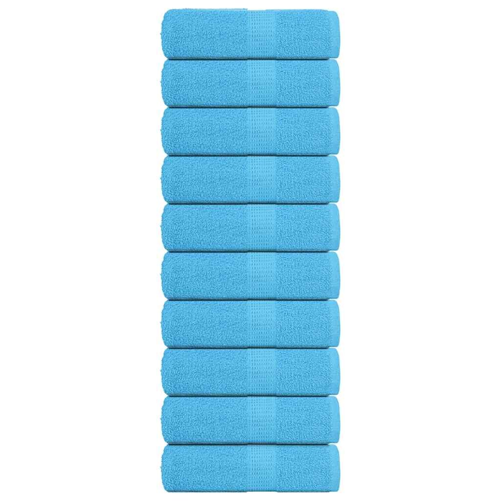vidaXL Кърпи за пране FROGN 10 бр. Тюркоазени 30x30 см 360 г/м²