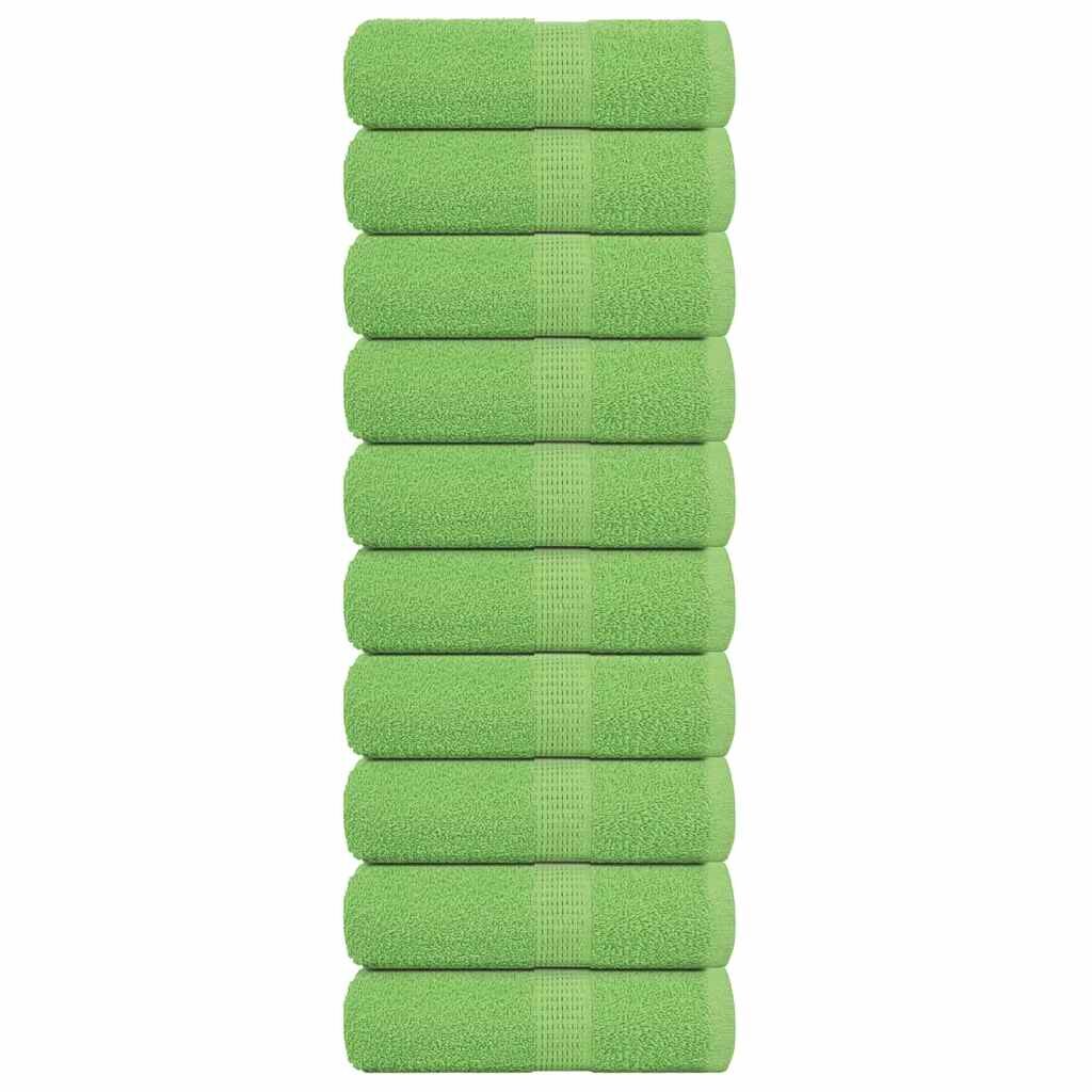 vidaXL Кърпи за пране FROGN 10 бр. ябълково зелени 30x30 см 360 г/м²