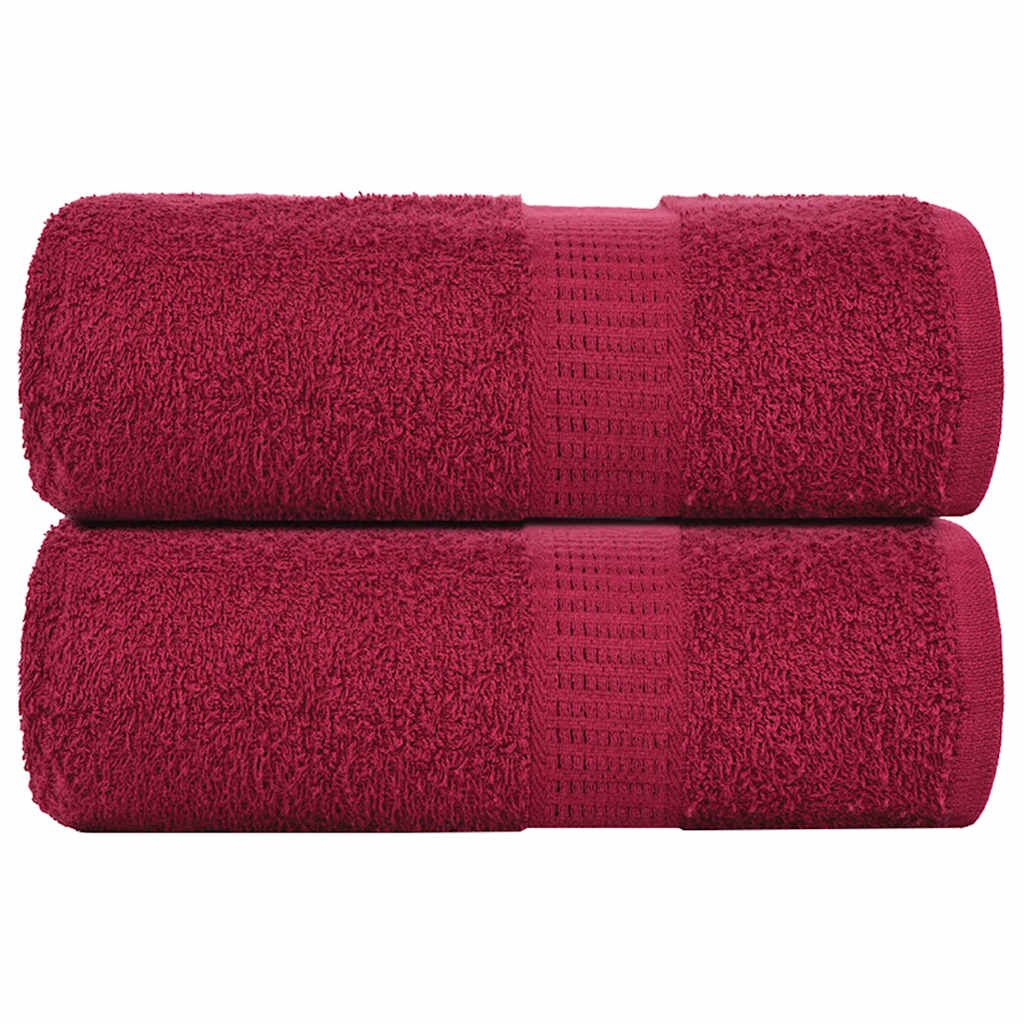 vidaXL Кърпи за пране FROGN 2 бр. бордо 30x30 см 360 г/м²