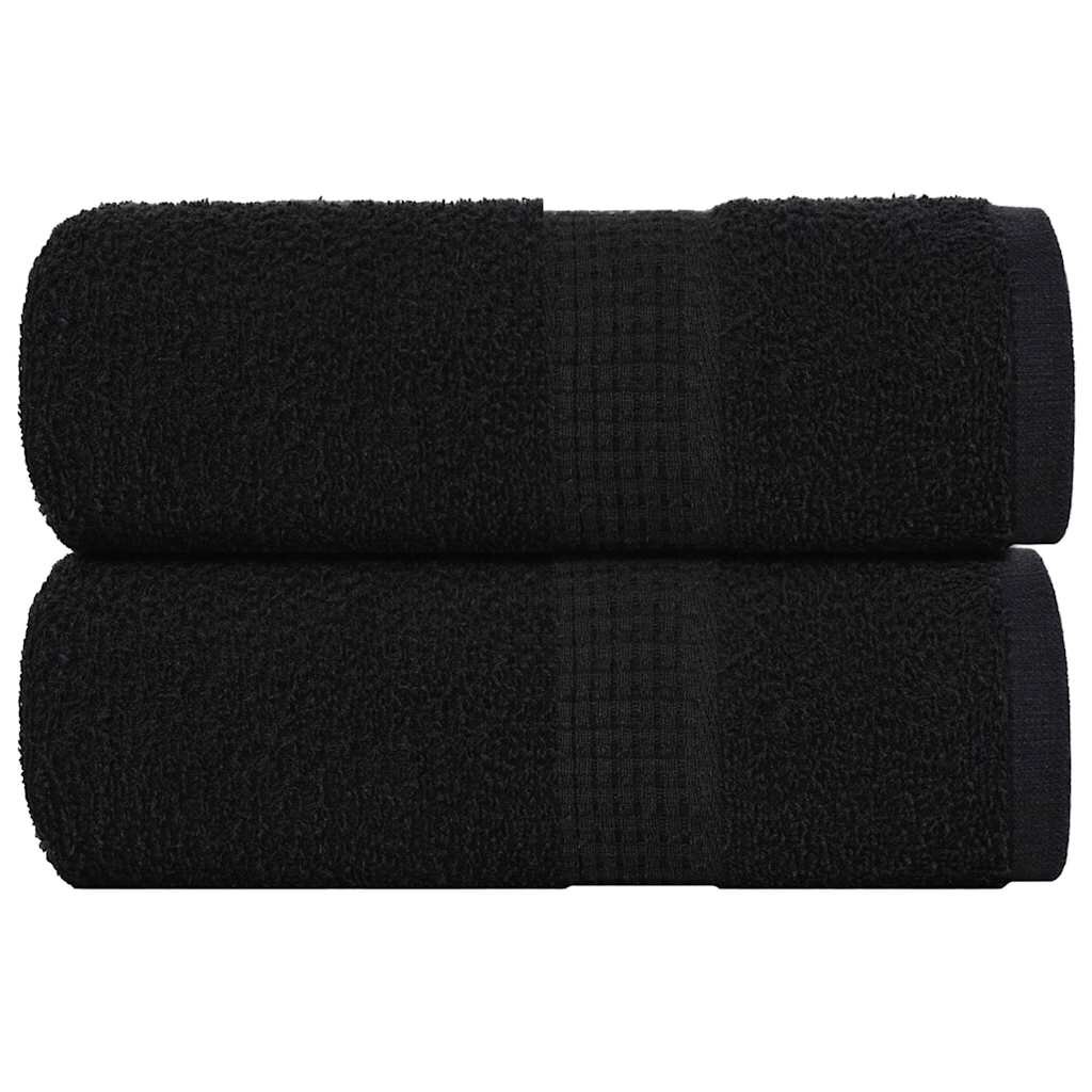 vidaXL Кърпи за пране FROGN 2 бр. Черни 30x30 см 360 г/м²