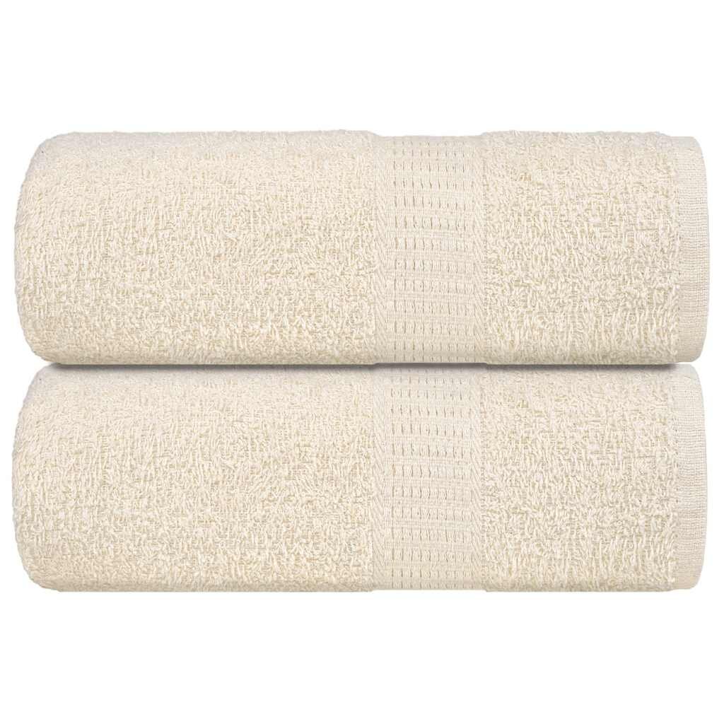 vidaXL Кърпи за пране FROGN 2 бр. кремави 30x30 см 360 г/м²