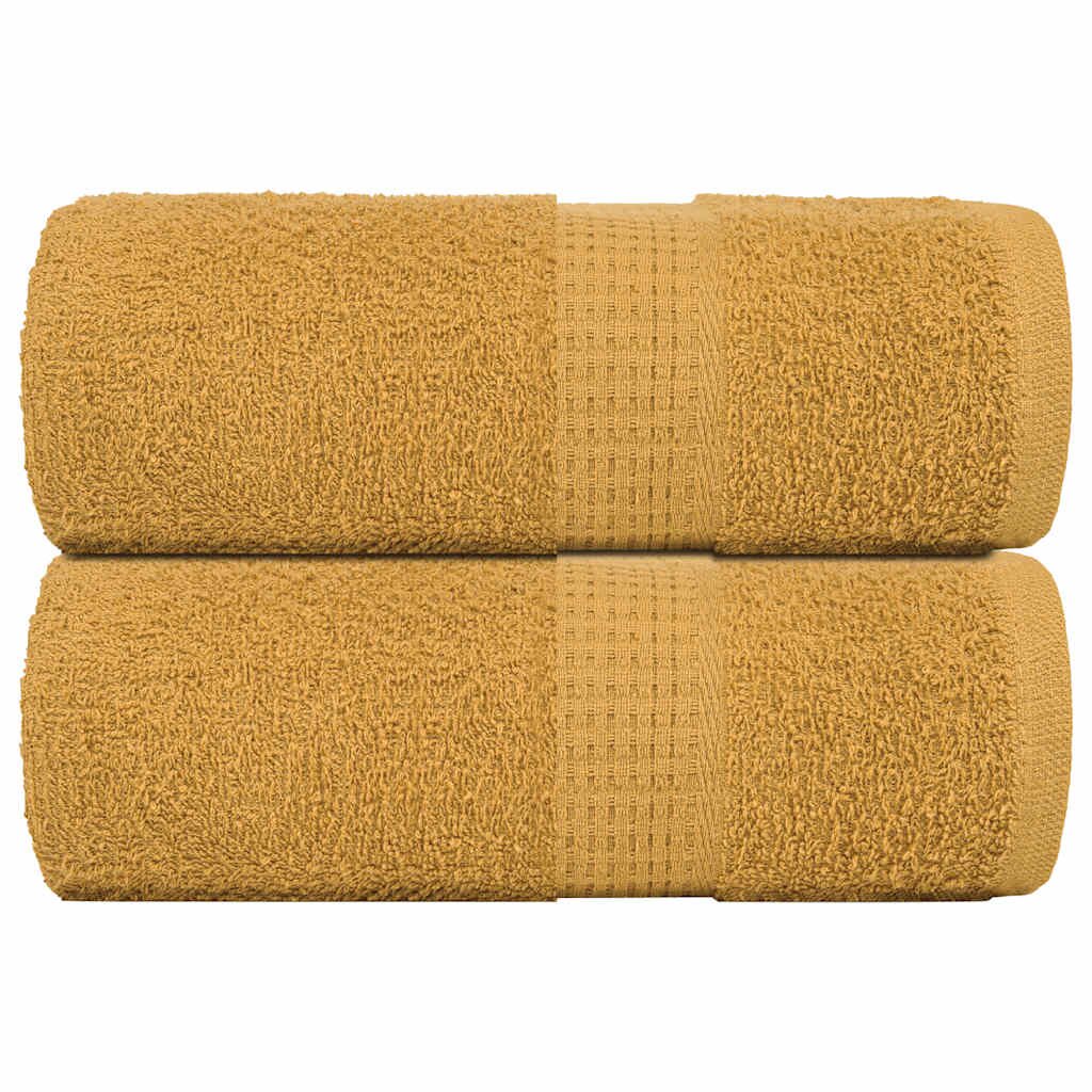 vidaXL Кърпи за пране FROGN 2 бр. Златисти 30x30 см 360 г/м²