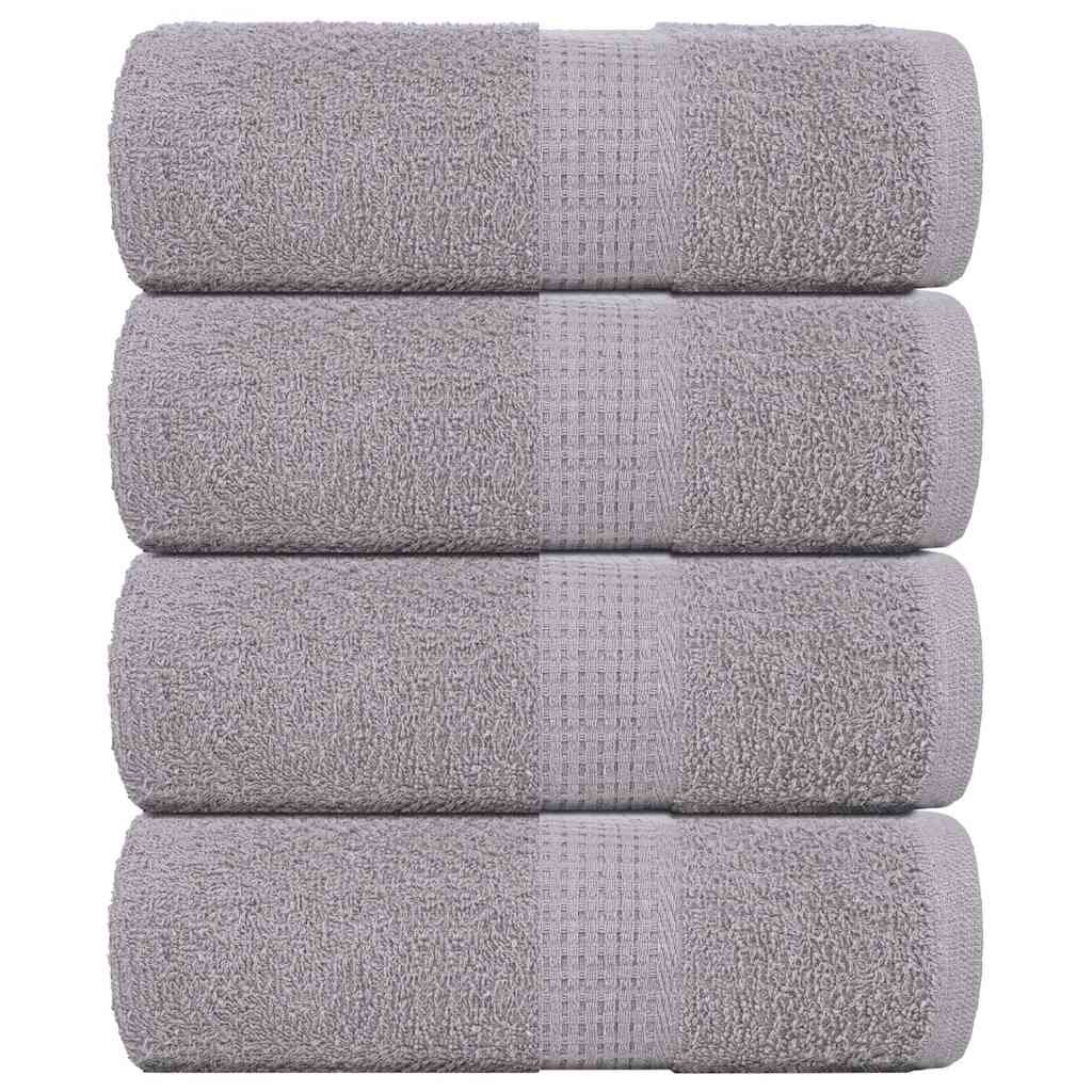 vidaXL Кърпи за пране FROGN 4 бр. сиви 30x30 см 360 г/м²