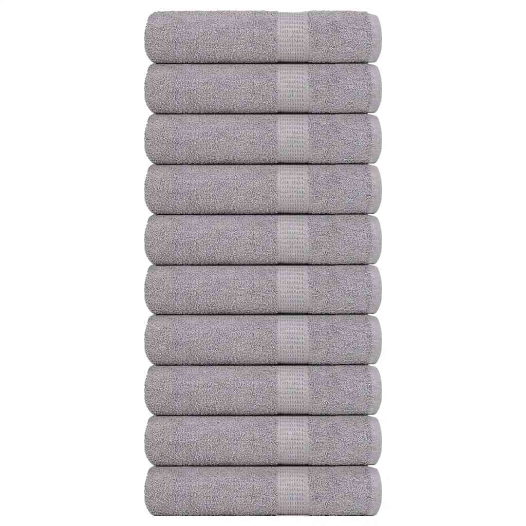 vidaXL Кърпи за ръце FROGN 10 бр. Сиви 50x100 см 360 г/м²