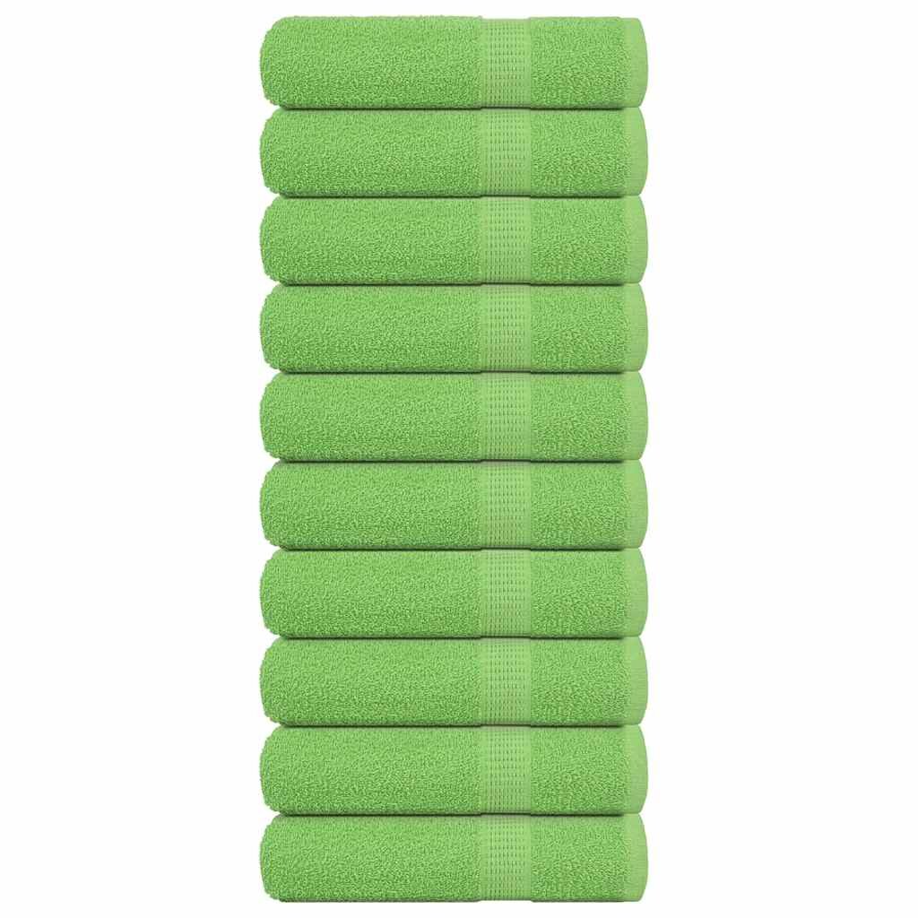 vidaXL Кърпи за ръце FROGN 10 бр. Ябълково зелени 50x100 см 360 г/м²