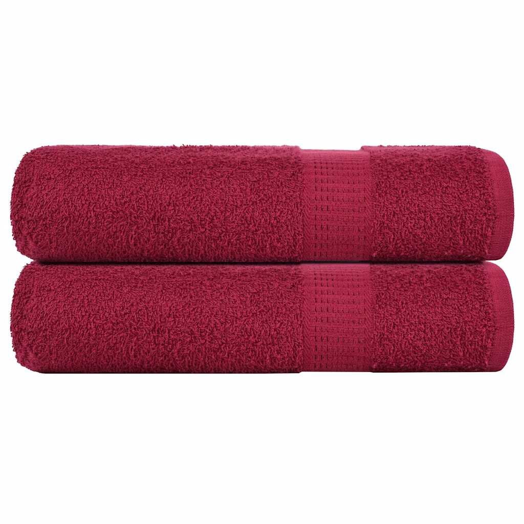 vidaXL Кърпи за ръце FROGN 2 бр. бордо 50x100 см 360 г/м²