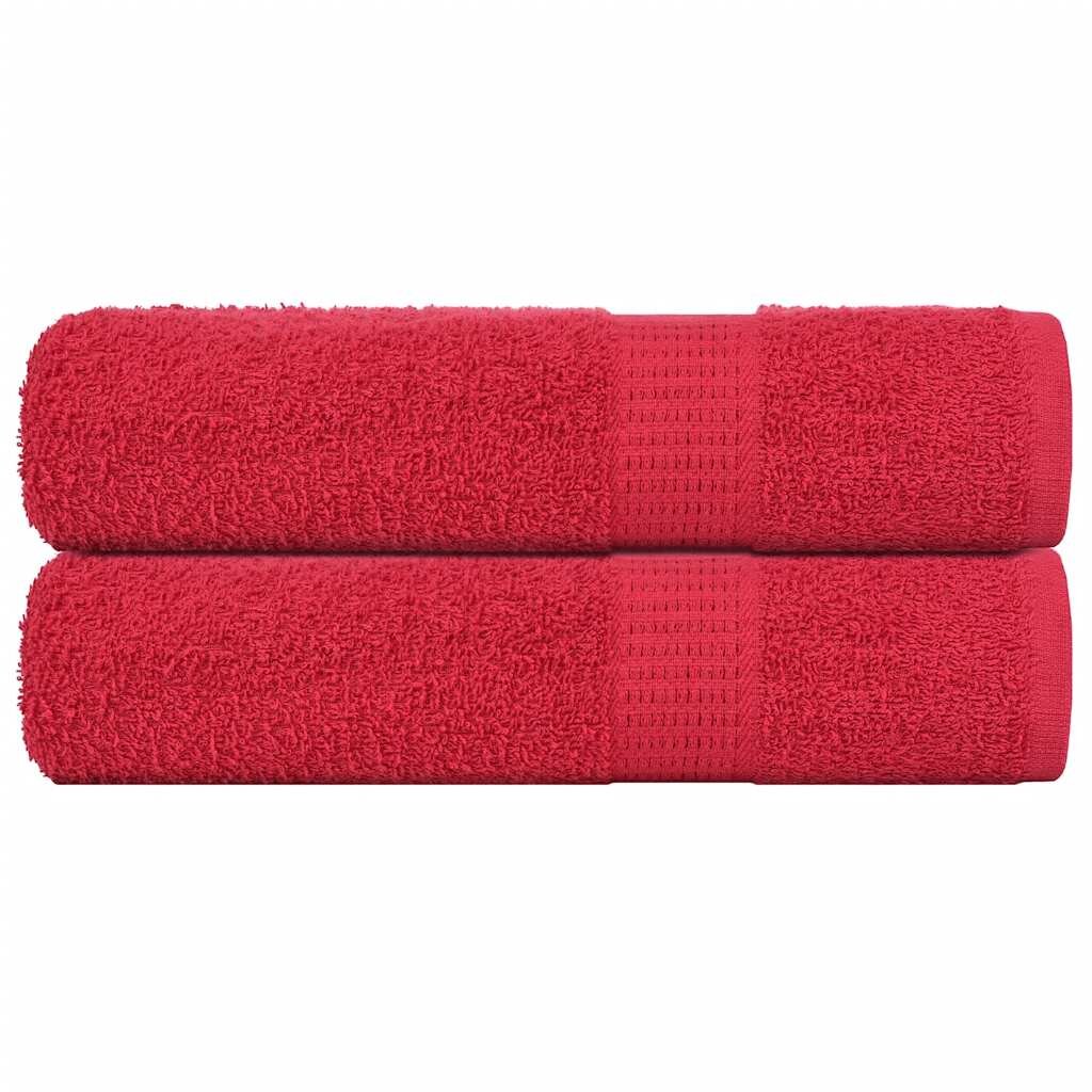 vidaXL Кърпи за ръце FROGN 2 бр. Червени 50x100 см 360 г/м²