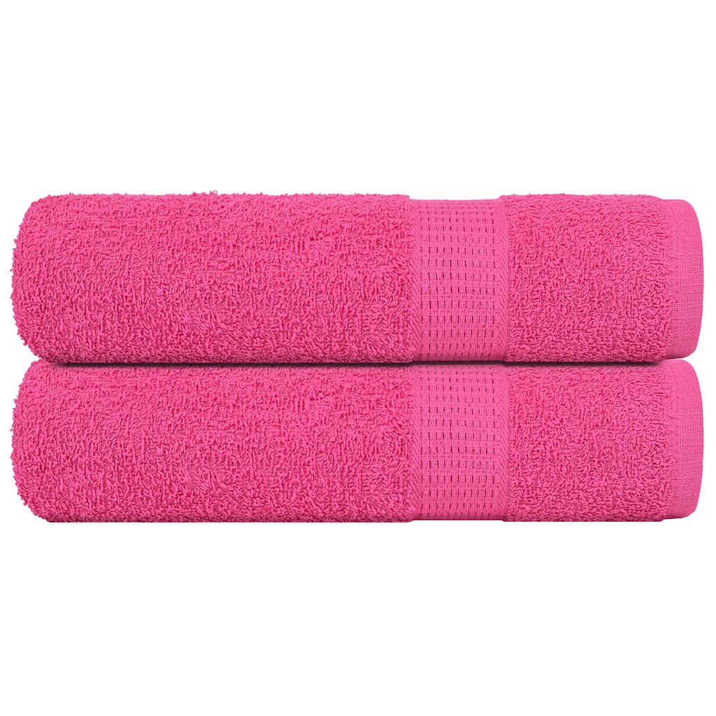 vidaXL Кърпи за ръце FROGN 2 бр. Розови 50x100 см 360 г/м²