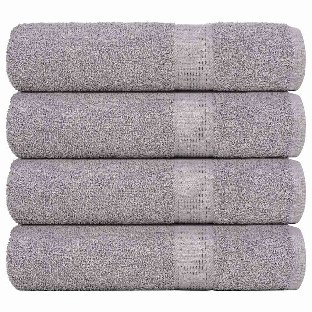vidaXL Кърпи за ръце FROGN 4 бр. сиви 50x100 см 360 г/м²