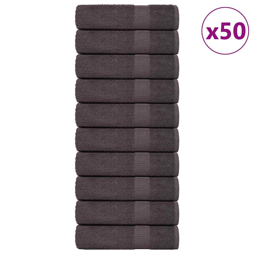 vidaXL Кърпи за ръце FROGN 50 бр. Антрацит 50x100 см 360 г/м²