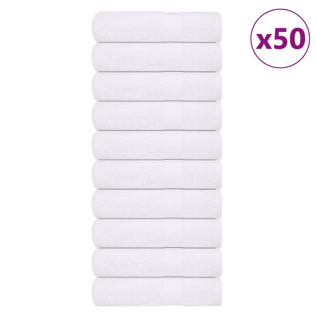 vidaXL Кърпи за ръце FROGN 50 бр. Бели 50x100 см 360 г/м²
